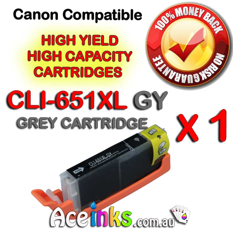 Compatible Canon CLI-651XLGY GREY